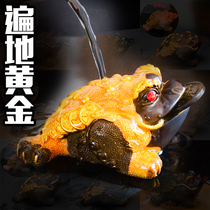 Color-changing tea pet ornaments boutique can raise creative tea table tea tray tea set accessories jewelry Lucky golden Toad Toad pet