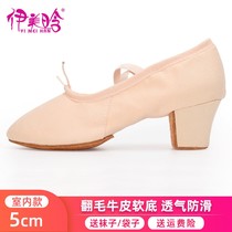 High heel dance shoes womens soft bottom practice shoes adult belt with teacher shoes classical dance national belly dance ballet shoes