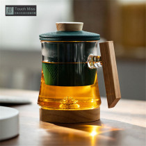 Touch Miss Japanese office tea separation tea cup thick glass ceramic filter mug large capacity