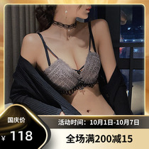 Underwear Womens Small breasts gather adjustment sexy beauty back on the back of the baby Summer without steel ring bra set