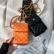 Tide Card Pop Bag 2021 New Chains Fashion Women Summer Magenta Small Square Bag Mesh Red Chain Slanted Satchel Bag