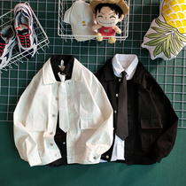 Spring new casual overalls jacket mans chic porn chic loot currents 100 hitch Korean version jacket blouses