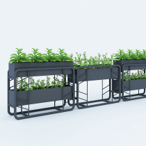 Outdoor wrought iron flower box commercial street partition flower trough outside swing fence sales department outdoor flower bed municipal engineering flower stand