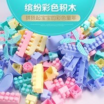 Children girls boys and boys assemble building blocks childrens toys educational weaving Wood detachable assembly building blocks house