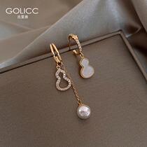 Long Paragraph Flow Suauris 925 Pure Silver Silver Needle Earrings 2021 New Tide Hyacinth Asymmetrical Earlids Earrings