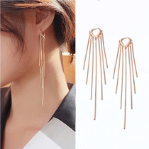 Temperament tassel earrings women 2021 New Korean Net red long earrings earrings earrings ear buckles niche design sense tide