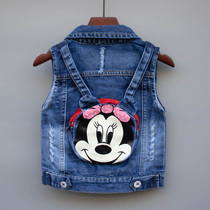 Girl Cowboy Horse Chia Spring Autumn Outside Wearing 2022 New Children Cotton Women Marclamping Little Girls Thin bag Ocean Gas Tide