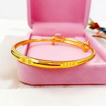 Zhou Dafu Huanmei Favorite Love 1314520 bracelet digital table white gift giving girlfriend 24k18K gold glossy gold bracelet