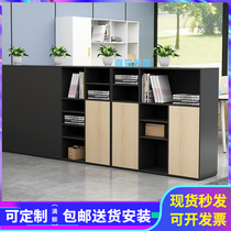 Low cabinet Floor cabinet Partition locker Wooden customizable simple modern office printer cabinet Office side cabinet
