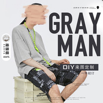 DIY class clothes work clothes European version T-shirt custom loose oversize Europe and America solid color men and women Half sleeve trend