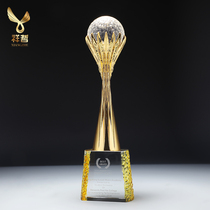 Basketball Golf Metal trophy Crystal custom sports event game Football custom creative lettering Sports games