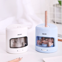Deli electric pencil sharpener 0502 Triangle hole pencil sharpener thickness adjustable battery No. 5