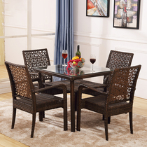 Outdoor courtyard outdoor balcony table and chair villa garden simple leisure furniture rattan waterproof sun protection rattan chair combination