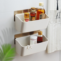  Shuangqing bathroom suction cup rack storage rack Plastic kitchen bathroom rack Wall-mounted toilet drain rack