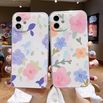 Apple 11 phone case iphone12 hipster xsmax flowers xr Summer x silicone mini all-inclusive pro 7p creative 8plus personality se side transparent