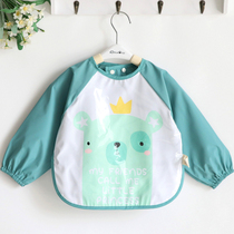 New spring and autumn mens and womens half back full body waterproof bib baby gown eating rice pocket