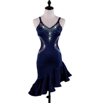 Suspender Latin dance dress new adult professional diamond-studded Latin dance performance competition uniform rumba cha-cha dress