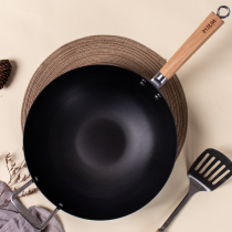 Lotus stone household Chinese cooking pot Enamel iron pot Stir-fry pot fume-free non-stick pan Gas induction cooker suitable