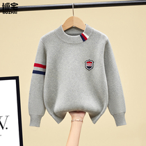 Childrens sweater boy pure cotton spring and autumn 2021 New exploits with new exploits mid-shirts and blouses of the childrens spring clothing