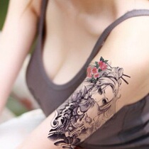 Tattoo sticker male and female waterproof persistent sexy geisha Beauty pattern Flower arm half-arm-in-wind sticker 1 year