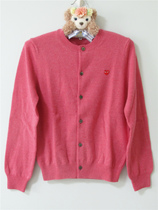 Japan Chuanjiu Pau Ling CDG Mini red heart round neckline cardiology wool-knitted sweatshirt womens Beijing spot