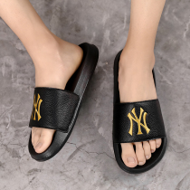 Slippers mens summer Korean version of NY Yankees Net Red fashion large size sandals indoor and outdoor wear non-slip