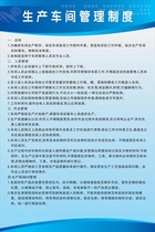 Production workshop management system Factory workshop equipment operating procedures Safety production poster slogan wall chart