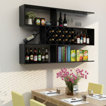 Suspended Wine Rack Wine Cabinet Wall Shelve Dining Room Table Solid Wood Minimalist Wall-mounted Wall Trim