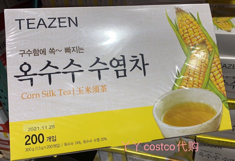 Shanghai costco Korea imports TEAZEN corn required tea tea bag tea bag tea 1 5g * 200