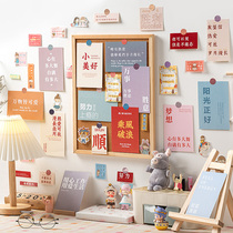 ins soft wood board photo wall hanging wall decoration photo background wall student dormitory desktop reminder display board