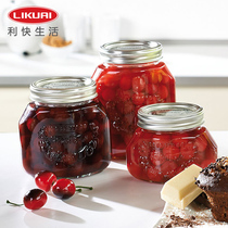 Likai Germany imported high temperature resistant tempered glass sealed jar Jam bottle Honey bottle Kitchen diy