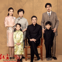 Studio theme clothing retro Chinese style brush painting of the Chinese style of the Chinese style of the Chinese style of the national wind robe of the Fukuo Fashion Photography