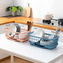 Kitchen Shelve Dish Chopstick Spoon Containing water basket Plastic Cutlery Plastic Cutlery Containing box Cupboard Bowl Rack Drain rack