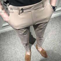Fugui Bird Mens 2020 new ankle-length pants mens Korean version of mens casual pants slim trendy pants pants men