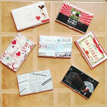 Donuts flip stainless steel business card box creative gift business men and women large capacity business card storage clip