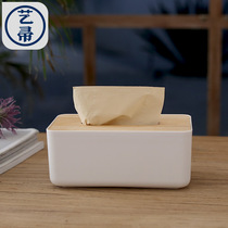 Creative household ins Nordic tissue box Simple wooden cover Living room dining room coffee table Office desktop storage paper box