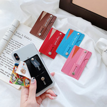 Mobile phone card push-pull ring buckle bracket Universal universal mens and womens desktop bedside lazy people watch TV chase drama artifact Mobile phone back sticker rack shake sound support frame ring buckle portable storage card cover