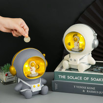 Astronaut Small Night Light Deposit Money Pot Creative Birthday Gift Students Small Gift Cosmonaut Stored Money Pot Decoration Pendulum