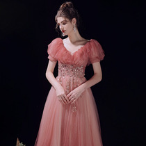 Gown dresses Banquet Temperament 2022 new engagement nepotism Gradient Fairy dreamlike toast that can normally be worn with weight