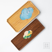 Household bamboo tea tray tea table single layer simple dry bubble table kung fu tea set large pot tea tray spare parts