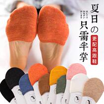 Half socks womens forefoot socks Half palm invisible anti-sweat-absorbing head slippers Cotton socks net red ins tide summer thin section