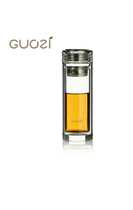 Goz GUOZI butterfly sparkling anti-slip crystal insulated cup 300ml thickened glass cup male and female water cup tea cup GZ-S03