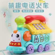 Pretty funny baby childrens toys simulation telephone landline baby music puzzle early education 0-2 year old boy girl