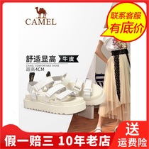 Camel Camel summer flat open toe thick soled daily Roman waterproof Taiwan Korean version of womens sandals A92525645