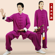 Tai Chi Suit Mens Cotton Hemp Taijiquan Style of Martial Arts Costume Women China Wind Performance Suit Spring Autumi Season