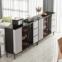 Italian rock board light luxury sideboard home wall tea cabinet modern simple wine cabinet living room storage cupboard