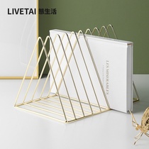State Life Nordic desktop triangle shelf room wrought iron bookshelf storage rack office storage desk rack