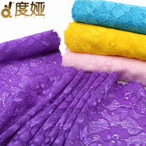 Color elastic lace lace accessories wide hollow black mesh handmade diy dress decoration skirt material