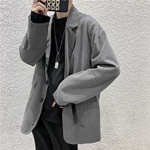 Spring and Autumn Ruffian small suit men Korean trend Hong Kong wind ins small suit casual versatile handsome loose coat