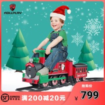 American rollplay like thunder children electric train can take people 1-3 years old track toy car Christmas gift